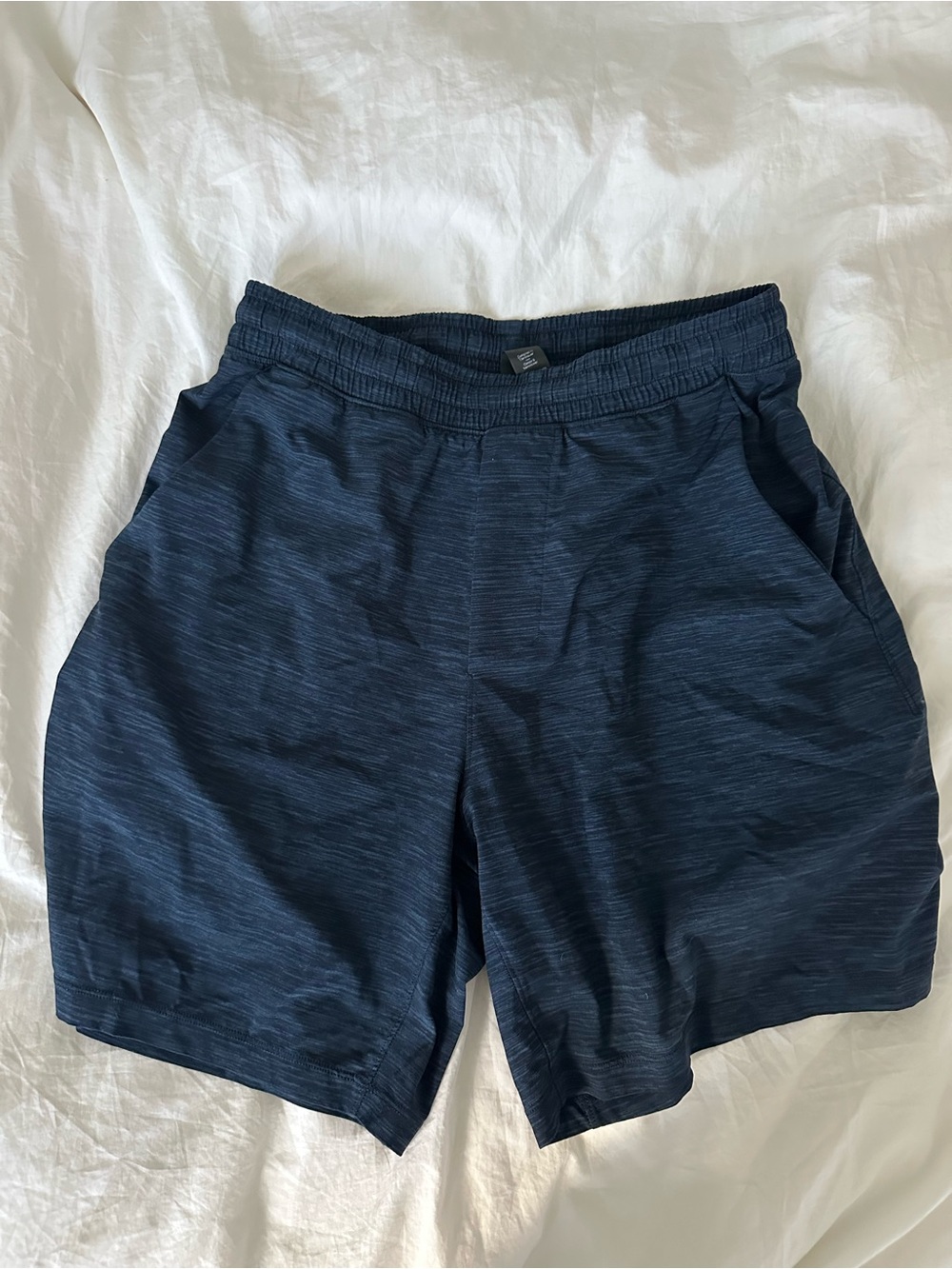 Lululemon Pace Breaker Linerless Short 7" Heathered Navy Men's Small